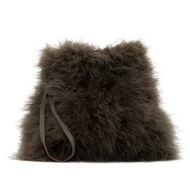 Yves Salomon Yves Salomon Brown Feather Pouch
