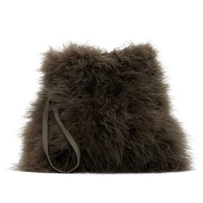 Yves Salomon Yves Salomon Brown Feather Pouch