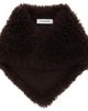 Yves Salomon Yves Salomon Brown Lambskin Bandana Scarf - 1