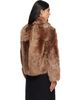 Yves Salomon Yves Salomon Brown Lambskin Shearling Short Jacket - 3