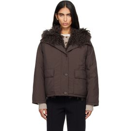 Yves Salomon Yves Salomon Brown Short Down Jacket