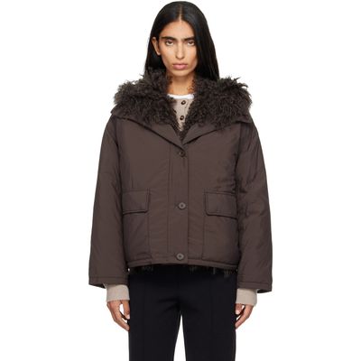 Yves Salomon Yves Salomon Brown Short Down Jacket