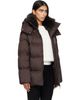 Yves Salomon Yves Salomon Brown Waterproof Technical Lambswool Trim A-Line Down Jacket - 2
