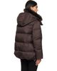 Yves Salomon Yves Salomon Brown Waterproof Technical Lambswool Trim A-Line Down Jacket - 3