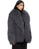 Yves Salomon Yves Salomon Gray Oversized Shearling Coat - 2