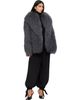 Yves Salomon Yves Salomon Gray Oversized Shearling Coat - 4