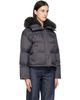Yves Salomon Yves Salomon Gray Waterproof Technical Lambswool Trim Short Down Jacket - 2