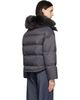 Yves Salomon Yves Salomon Gray Waterproof Technical Lambswool Trim Short Down Jacket - 3
