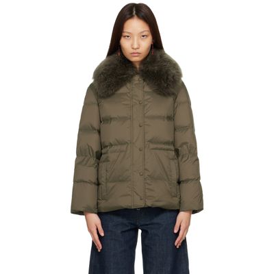Yves Salomon Yves Salomon Green Lamb Fur Short Jacket