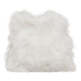 Yves Salomon Yves Salomon Off-White Feather Pouch