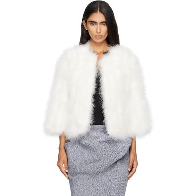 Yves Salomon Yves Salomon Off-White Turkey Feather Jacket