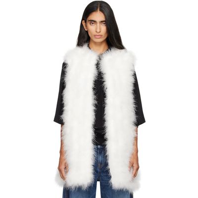 Yves Salomon Yves Salomon Off-White Turkey Feather Vest