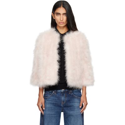 Yves Salomon Yves Salomon Pink Turkey Feather Jacket