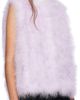 Yves Salomon Yves Salomon Purple Cropped Feather Vest - 2