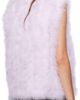 Yves Salomon Yves Salomon Purple Cropped Feather Vest - 3