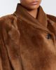 Yves Salomon Yves Salomon Reversible shearling and leather wrap coat - 3