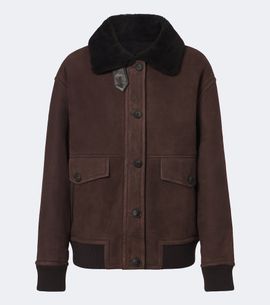 Yves Salomon Yves Salomon Shearling-trimmed suede jacket