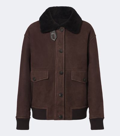Yves Salomon Yves Salomon Shearling-trimmed suede jacket