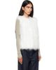 Yves Salomon Yves Salomon White Cropped Feather Gilet Vest - 2