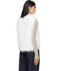 Yves Salomon Yves Salomon White Cropped Feather Gilet Vest - 3