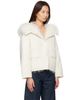 Yves Salomon Yves Salomon White Curly Lamb Short Ultra-Light Down Jacket - 2