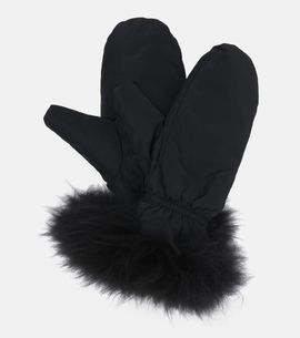 Yves Salomon Yves Salomon Wool-trimmed down gloves
