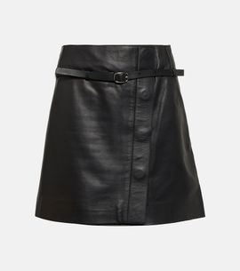 Yves Salomon Yves Salomon Wrap leather miniskirt