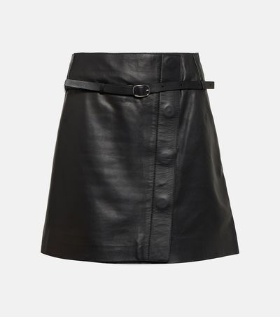 Yves Salomon Yves Salomon Wrap leather miniskirt