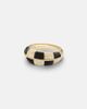 Yvonne Leon Yvonne LÃ©on Alliance Damier 9kt gold ring with diamonds and onyx - 1