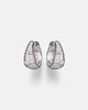 Yvonne Leon Yvonne LÃ©on Berlingot Nano 9kt white gold hoop earrings with diamonds - 1