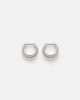 Yvonne Leon Yvonne LÃ©on Berlingot Nano 9kt white gold hoop earrings with diamonds - 4