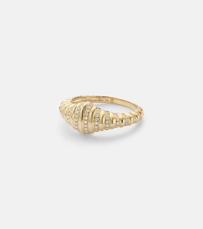 Yvonne Leon Yvonne LÃ©on ChevaliÃ¨re Nano 9kt gold ring with diamonds