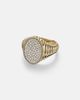Yvonne Leon Yvonne LÃ©on ChevaliÃ¨re Ovale 9kt gold ring with diamonds - 1