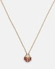 Yvonne Leon Yvonne LÃ©on Coccinelle Mini 9kt gold pendant necklace with diamonds and agate - 4