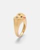Yvonne Leon Yvonne LÃ©on Coeur Toutou Mini 9kt gold pinky ring with gemstones - 4