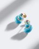 Yvonne Leon Yvonne LÃ©on Coquillage 9kt gold earrings with gemstones - 5