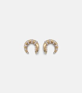 Yvonne Leon Yvonne LÃ©on Ãcrevisse 9kt gold earrings with diamonds