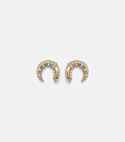 Yvonne Leon Yvonne LÃ©on Ãcrevisse 9kt gold earrings with diamonds