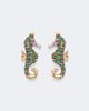 Yvonne Leon Yvonne LÃ©on Hippocampe 18kt gold earrings with gemstones - 1