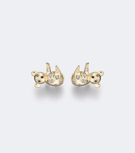 Yvonne Leon Yvonne LÃ©on Koala 9kt gold earrings with diamonds