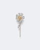 Yvonne Leon Yvonne LÃ©on Marguerite 9kt white gold single earring with diamonds and citrines - 1