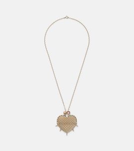 Yvonne Leon Yvonne LÃ©on MinaudiÃ¨re Maxi 18kt and 9kt gold pendant necklace with diamonds and tourmaline