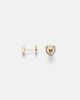 Yvonne Leon Yvonne LÃ©on Nano Puces 9kt gold earrings with black diamonds and enamel - 4