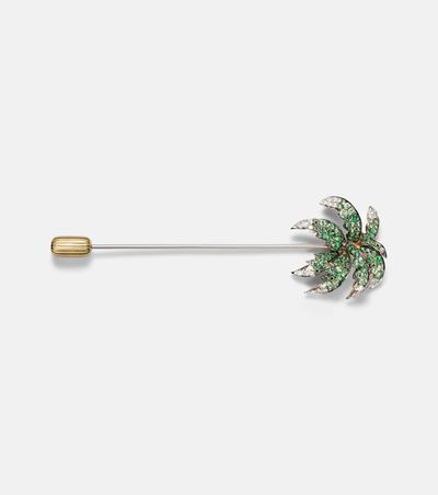 Yvonne Leon Yvonne LÃ©on Palmier 9kt gold brooch with tsavorites and diamonds