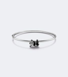 Yvonne Leon Yvonne LÃ©on Panda 9kt white gold bangle with diamonds