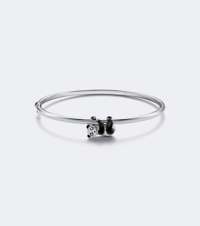 Yvonne Leon Yvonne LÃ©on Panda 9kt white gold bangle with diamonds