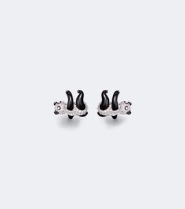 Yvonne Leon Yvonne LÃ©on Panda 9kt white gold earrings with diamonds