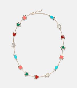 Yvonne Leon Yvonne Léon Petits Personnages 9kt gold necklace with diamonds and gemstones
