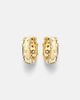 Yvonne Leon Yvonne LÃ©on Plumetis 9kt gold hoop earrings with diamonds - 1
