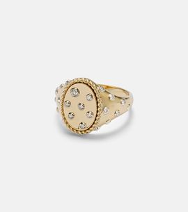Yvonne Leon Yvonne LÃ©on Plumetis 9kt gold ring with diamonds